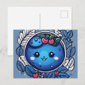 Niedliches Obst Blueberry Delight Postkarte (Vorne/Hinten)