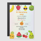 Niedliches Obst Erstes Geburtstagskind Magnetic Magneteinladung (Vorne/Hinten)