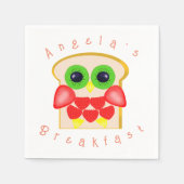 Niedliches Obst Frühstück Serviette (Vorderseite)