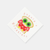 Niedliches Obst Frühstück Serviette (Ecke)