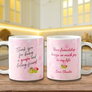 Niedliches Obst Valentine Tasse Freundschaft Bokeh