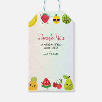 Niedliches Obst Vielen Dank Geburtstagsparty Kids Geschenkanhänger