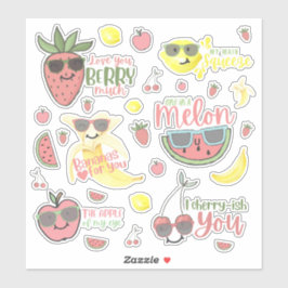 Niedliches Obst - Vinyl-Aufkleber nach Maß geschni Aufkleber