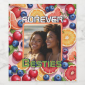 Niedliches Obstthema Weinetikett (Einzelnes Label)