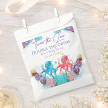 Niedliches Ocean Twin Octopus Baby Show Party