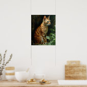Niedliches Ocicat Cat Art Print Poster (Küche)