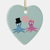 Niedliches Octopus Couple Keramik Ornament (Rechts)
