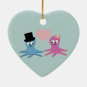 Niedliches Octopus Couple Keramik Ornament (Hinten)