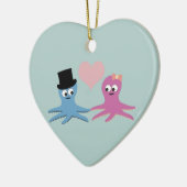 Niedliches Octopus Couple Keramik Ornament (Links)