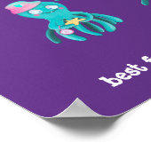 Niedliches OCTOPUS Freundschaftsgeschenk - BESTE F Poster (Ecke)