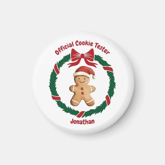 Niedliches Offizielles Cookie Tester Weihnachten Magnet (Vorne)