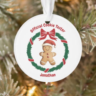 Niedliches Offizielles Cookie Tester Weihnachten Ornament