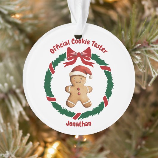 Niedliches Offizielles Cookie Tester Weihnachten Ornament (Baum)
