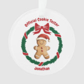 Niedliches Offizielles Cookie Tester Weihnachten Ornament (Vorderseite)