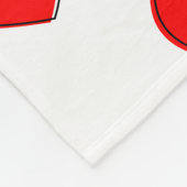 Niedliches Offset Red Heart Muster Fleecedecke (Ecke)