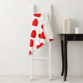 Niedliches Offset Red Heart Muster Sherpadecke (Beispiel)