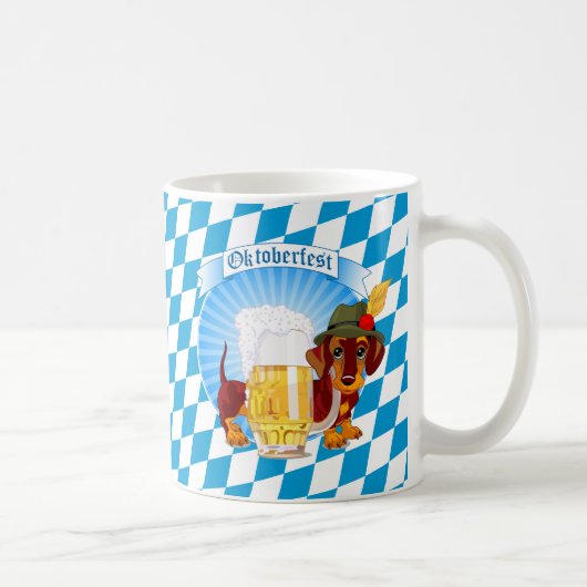 Niedliches Oktoberfest-Beer-Hound Kaffeetasse (Rechts)