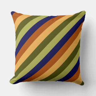 Niedliches Olive Sage Navy Streifen Big Throw Kiss Kissen