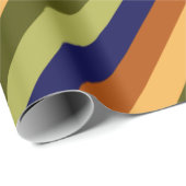 Niedliches Olive Sage Navy Strip Wrapping Paper Geschenkpapier (Rolleneckpunkt)