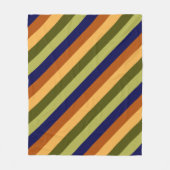 Niedliches Olive Sage Navy Stripes Medium Fleece B (Vorderseite)