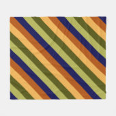 Niedliches Olive Sage Navy Stripes Medium Fleece B (Vorderseite (Horizontal))