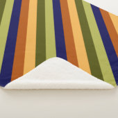 Niedliches Olive Sage Navy Stripes Medium Sherpa B Sherpadecke (3/4)