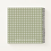 Niedliches Olive- und White-Kariert-Everyday-Noteb Notizblock (Rückseite)