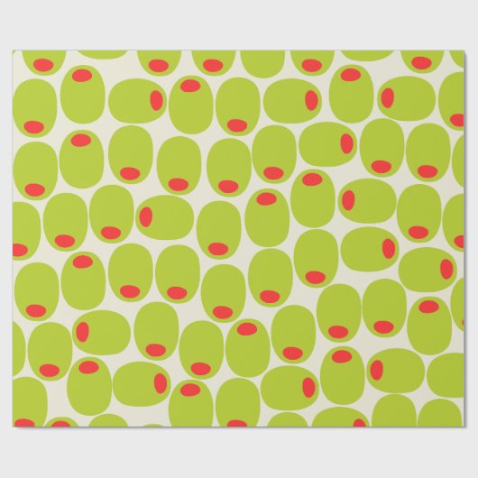 Niedliches Olive Wrapper Geschenkpapier (Flach)