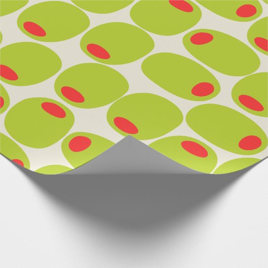 Niedliches Olive Wrapper Geschenkpapier (Ecke)