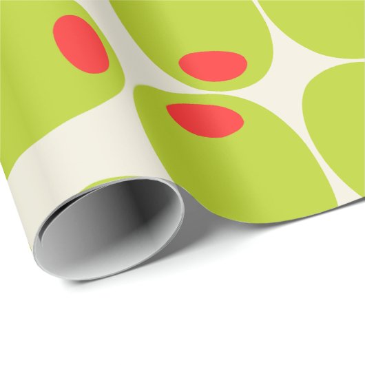 Niedliches Olive Wrapper Geschenkpapier (Rolleneckpunkt)