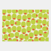 Niedliches Olive Wrapper Geschenkpapier Set (Vorderseite)