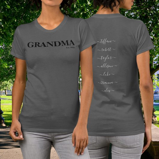 Niedliches Oma mit Kinder-Namen Jahr T - Shirt