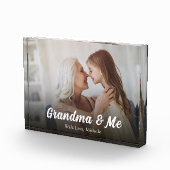 Niedliches Oma Script Personalisiert Fotoblock (Rechts)
