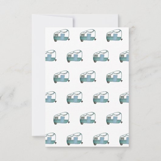 Niedliches One Happy Camper Trees Camping 1. Gebur Dankeskarte (Rückseite)