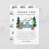 Niedliches One Happy Camper Trees Camping 1. Gebur Dankeskarte (Vorne/Hinten)