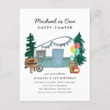 Niedliches One Happy Camper Trees Camping 1. Gebur