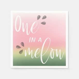Niedliches "One in A Melon" Kindergeburtstag Party Serviette