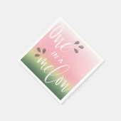 Niedliches "One in A Melon" Kindergeburtstag Party Serviette (Ecke)