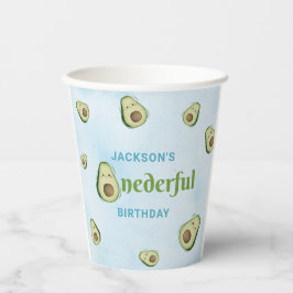 Niedliches Onederful Avocado 1. Geburtstag Party Pappbecher