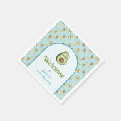 Niedliches Onederful Avocado 1. Geburtstag Party Serviette (Ecke)