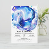 Niedliches Online-Pferd Geburtstag Einladung (Stehend Vorderseite)