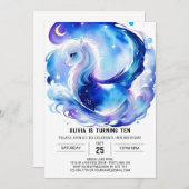 Niedliches Online-Pferd Geburtstag Einladung (Vorne/Hinten)