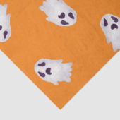 Niedliches Orange & Black Spooky Ghost Halloween Seidenpapier (Ausschnitt)