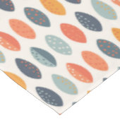 Niedliches Orange Blue Leafy Botanisches Monogramm Tischdecke (Schrägansicht)