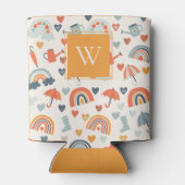 Niedliches Orange Blue Spring Rainbow Clouds Muste Dosenkühler (Rückseite)