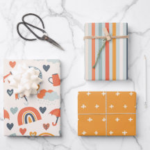 Niedliches Orange Blue Spring Rainbow Clouds Muste