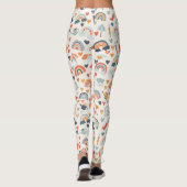 Niedliches Orange Blue Spring Rainbow Clouds Muste Leggings (Rückseite)