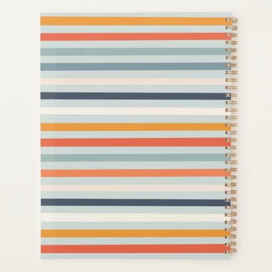 Niedliches Orange Blue Spring Rainbow Clouds Muste Planer (Rückseite)