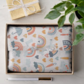 Niedliches Orange Blue Spring Rainbow Clouds Muste Seidenpapier (Geschenk)