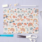 Niedliches Orange Blue Spring Rainbow Clouds Muste Seidenpapier (Handwerk)